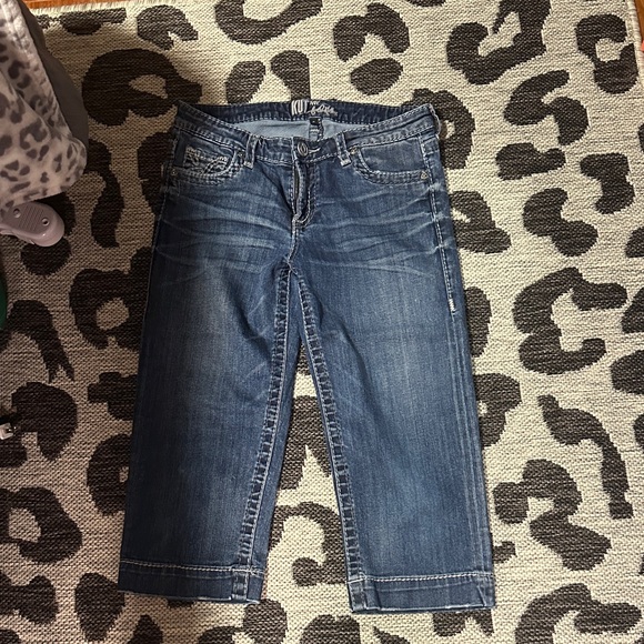 Kut from the Kloth Dark Blue Cropped Jeans - Picture 1 of 3